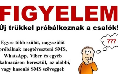 FIGYELEM! Új trükkökkel próbálkoznak a csalók!!!