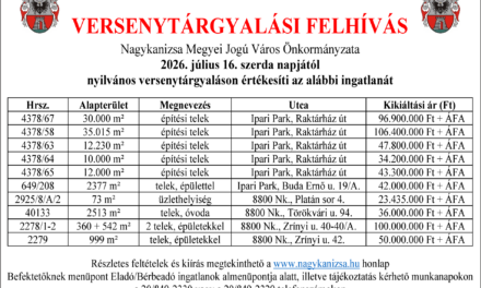 Versenytárgyalási Felhívás !