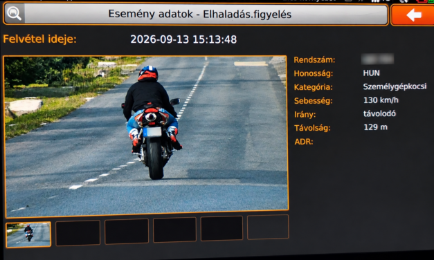 A megengedett sebesség közel háromszorosával száguldozó motorkerékpárost