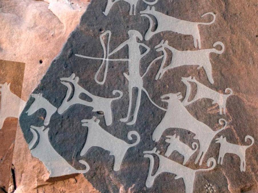 9000 éves leleteket találtak pórázon ábrázolt kutyákról
