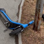 Váratlan bukás elektromos roller !