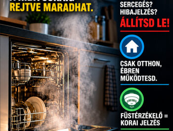 Mosogatógép-tűz: fontos a korai észlelés !