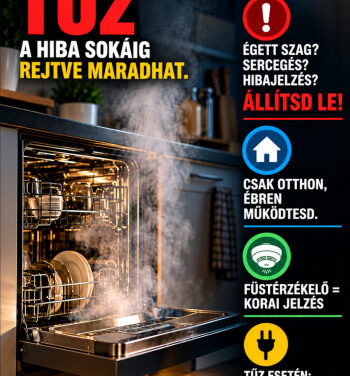 Mosogatógép-tűz: fontos a korai észlelés !
