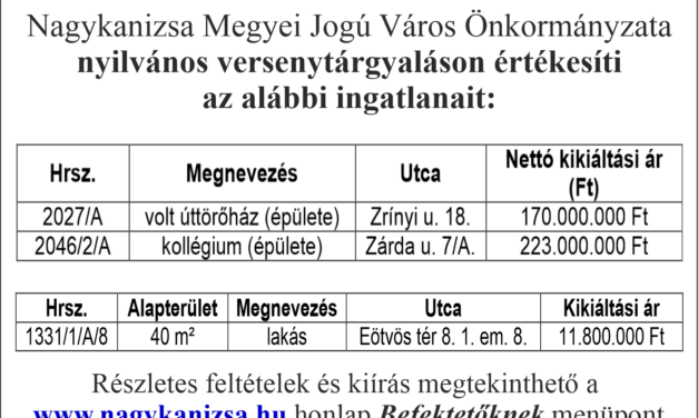 Versenytárgyalási Felhívás !