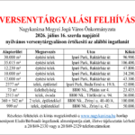 Versenytárgyalási Felhívás !