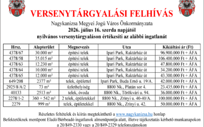 Versenytárgyalási Felhívás !