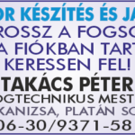 Fogsor készités és Javitás